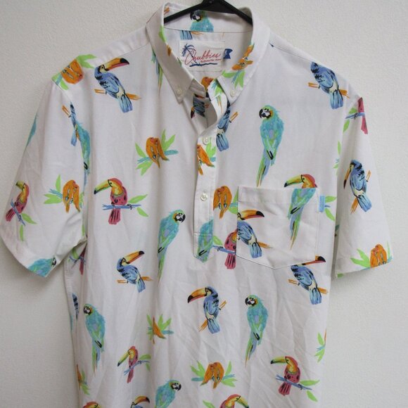 Chubbies Hawaiian Toucan Macaw AOP Lightweight Short-Sleeve Golf Polo Shirt XL - Picture 1 of 4